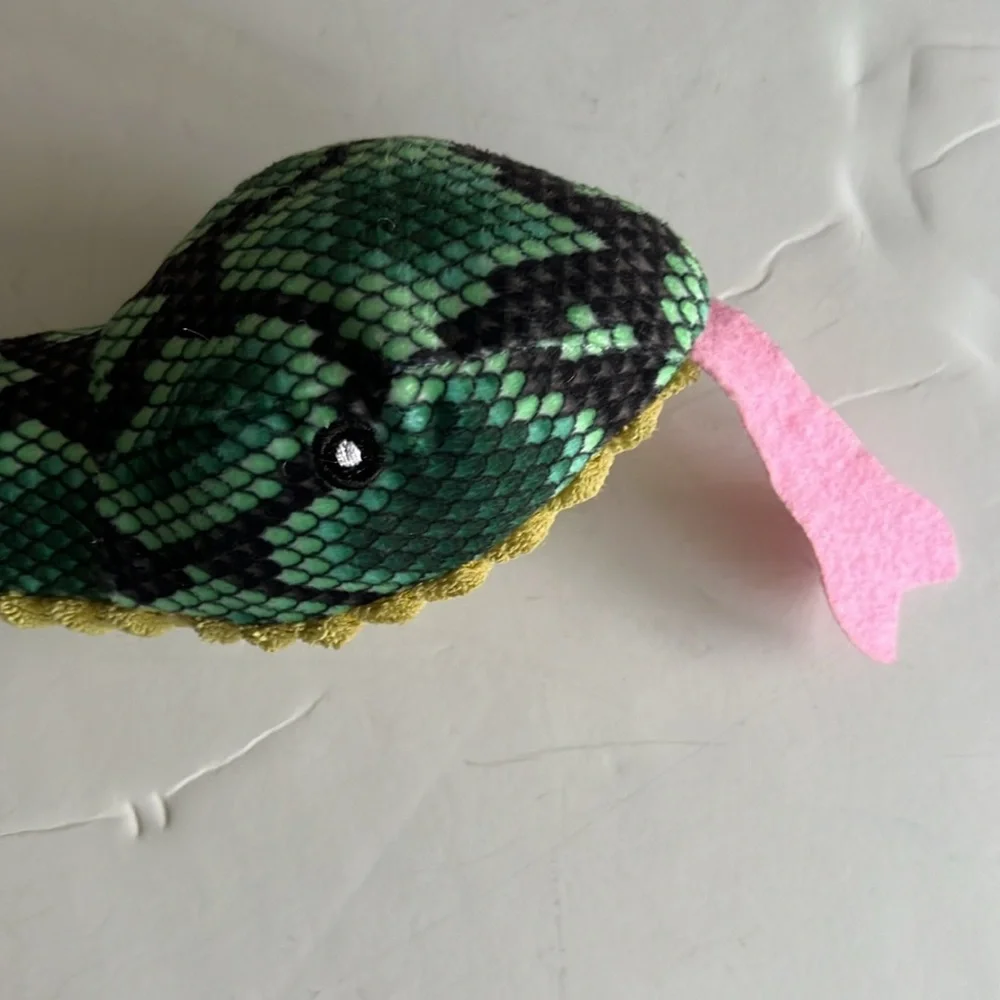 Spot Green Plush Snake Crinkle Dog Toy